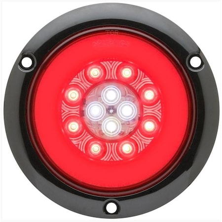 Optronics Glolight 4 Combination Stop/Turn/Tail/Back-Up Light, Flange Mount, Weathertight Connection STL201RFMB